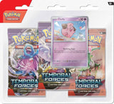 POKÉMON TCG Scarlet & Violet Temporal Forces Three booster blister (Release Date 22 March 2024)