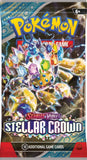 Paquete de refuerzo Corona Estelar Escarlata y Violeta de JCC POKÉMON (fecha de lanzamiento: 13 de septiembre de 2024)