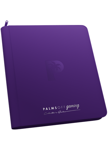 Palms Off Gaming - Collector's Series 12 Pocket SIDE LOADER Zip Trading Card Binder - PURPLE