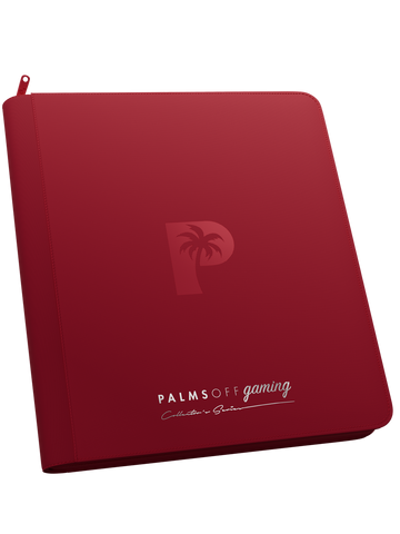 Palms Off Gaming - Collector's Series 12 Pocket SIDE LOADER Zip Trading Card Binder - RED