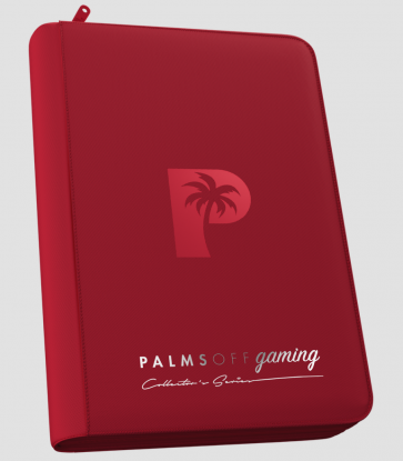 Palms Off Gaming - Collector's Series SIDE LOADER Zip Binder 9 Pocket - RED