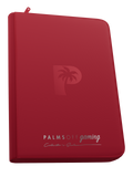 Palms Off Gaming - Collector's Series Top Loader Zip Binder - 9 Pocket - Red