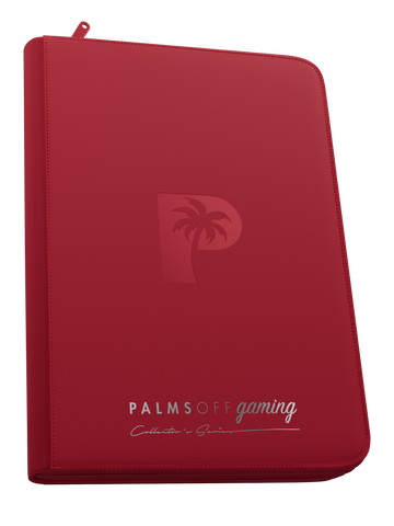 Palms Off Gaming - Collector's Series Top Loader Zip Binder - 9 Pocket - Red