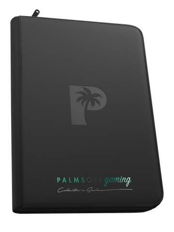 Palms Off Gaming - Collector's Series Top Loader Zip Binder - 9 Pocket - Black