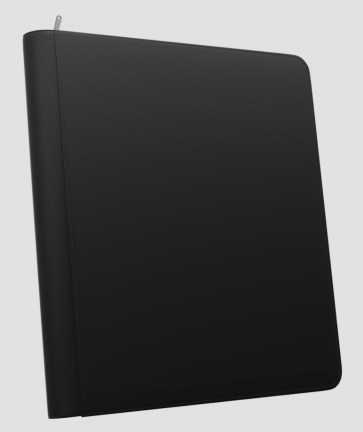 Palms Off Gaming - STEALTH 12 Pocket SIDE LOADER Zip Trading Card Binder - BLACK