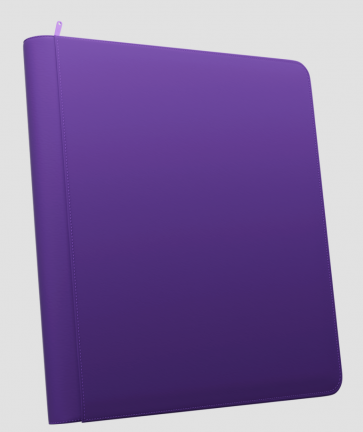 Palms Off Gaming - STEALTH 12 Pocket SIDE LOADER Zip Trading Card Binder - PURPLE