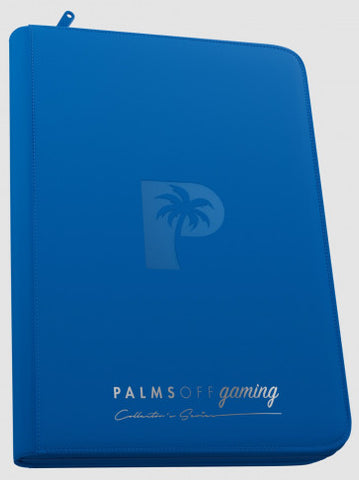 Palms Off Gaming - Collector's Series Top Loader Zip Binder - 9 Pocket - BLUE