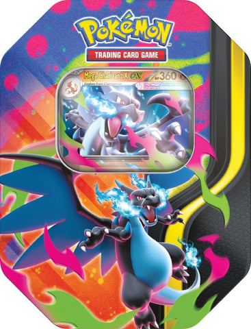 Pokémon TCG Mega Charizard X ex Tin (Release Date 20 Feb 2026)
