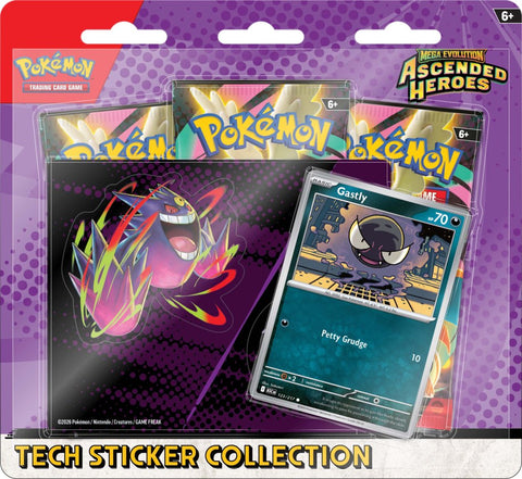 Pokémon TCG Mega Evolution Ascended Heroes Tech Sticker Collection-Gastly (Release date 13 Feb 2026)