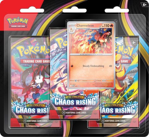 Pokémon TCG Mega Evolution Chaos Rising 3-Booster Blister (Release Date 22 May 2026)