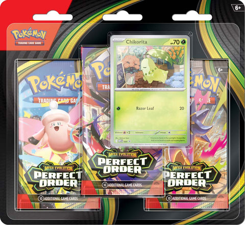 Pokémon TCG Mega Evolution Perfect Order 3-Booster Blister (Release Date 27 Mar 2026)