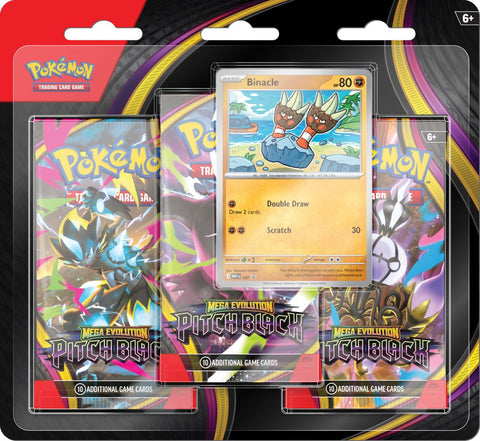 Pokémon TCG Mega Evolution Pitch Black Three-Booster Blister (Release Date 17 July 2026)