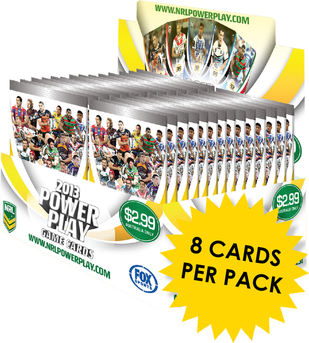 Custom Rugby Playing Card Rugby League 2013 Power Play Cards Display of 24 Packs – The Games Corner