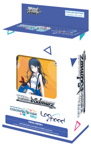 Weiss Schwarz  HATSUNE MIKU COLORFUL STAGE! Leo/need English Trial ﻿Deck + (Release date 27 June 2025)