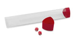 BCW Clear Playmat Tube with Red Caps/Dice