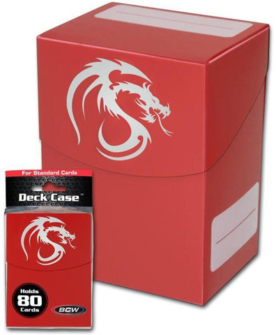 BCW Deck Case Box Red (Holds 80 cards)