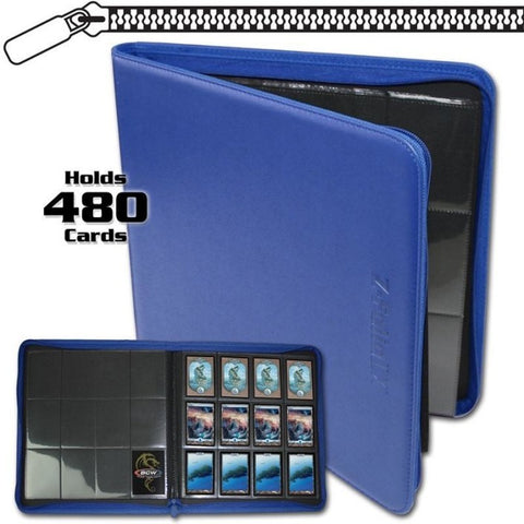 BCW Zipper Folio 12-Pocket Lx Blue