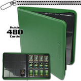 BCW Zipper Folio 12-Pocket Lx Green
