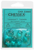CHX 23065 Transparent Mini Teal/White 7-Die Set
