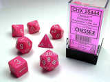 CHX 25444 Opaque Polyhedral Pink/white 7-Die Set