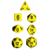 CHX 25402 Opaque Polyhedral Yellow/black 7-Die Set