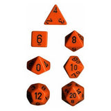 CHX 25403 Opaque Polyhedral Orange/black 7-Die Set