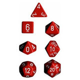 CHX 25404 Opaque Polyhedral Red/white 7-Die Set