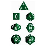 CHX 25405 Opaque Polyhedral Green/white 7-Die Set