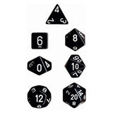 CHX 25408 Opaque Polyhedral Black/white 7-Die Set