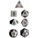 CHX 25410 Opaque Polyhedral Dark Grey/black 7-Die Set