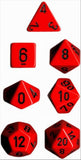 CHX 25414 Opaque Polyhedral Red/black 7-Die Set 