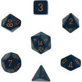 CHX 25426 Opaque Polyhedral Dusty Blue w/copper 7-Die Set