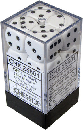 CHX 25601 Opaque 16mm White Black 12x D6