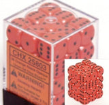 CHX 25803 Opaque 12mm d6 Orange/black Dice