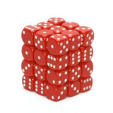 CHX 25804 Opaque 12mm d6 Red/white Dice