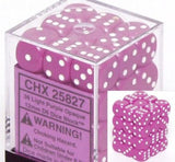 CHX 25827 Opaque 12mm d6 Light Purple/white Dice