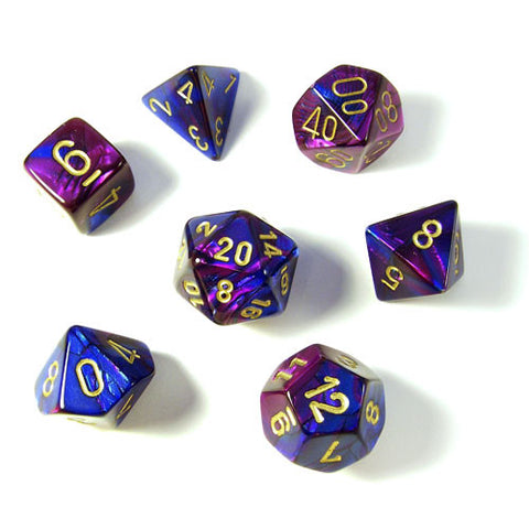 CHX 26428 Gemini Blue-purple w/gold 7-Die Set