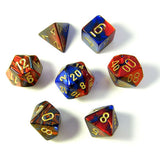 CHX 26429 Gemini Blue-red w/gold 7-Die Set 