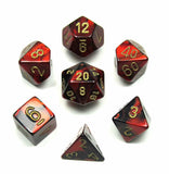 CHX 26433 Gemini Black Red Gold Polyhedral 7-Die Set