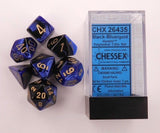 CHX 26435 Gemini Black-Blue w/gold 7-Die Set
