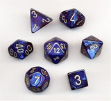 CHX 27427 Scarab Polyhedral Royal Blue/gold 7-Die Set