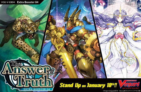 Cardfight Vanguard V Extra Booster Pack Vol.4 The Answer of Truth-English (Release Date 18/01/2019)