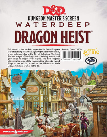 D&D Waterdeep Dragon Heist DM Screen