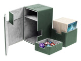 Deck Box Ultimate Guard Flip n Tray Deck Case 100+ Standard Size XenoSkin Green - The Games Corner