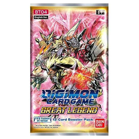 Digimon Card Game Series 04 Great Legend BT04 Booster Pack (Release Date 11 June 2021)