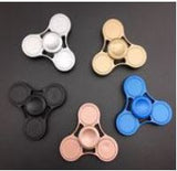 Fidget Spinner Metal Tri Round Finger (Assorted Colours)