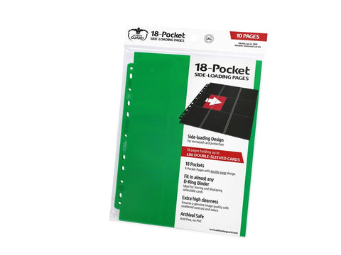 Folder Ultimate Guard 18-Pocket Pages Side-Loading (10 Pages) Green