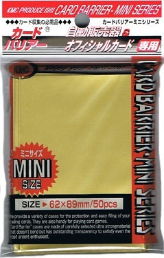 KMC SLEEVE GOLD (50 SLEEVES/PACK) - MINI SIZE