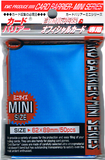 KMC SLEEVE METALLIC BLUE (50 SLEEVES/PACK) - MINI SIZE