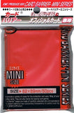 KMC SLEEVE METALLIC RED (50 SLEEVES/PACK) - MINI SIZE